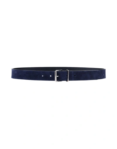 Anderson's Leather Belt In Dark Blue