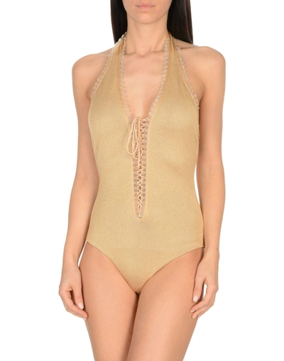 Missoni One-piece Swimsuits In Sand