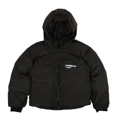 Pre-owned Msftsrep Kids' Black Astrosquiggle Puffer Jacket Coat Size L