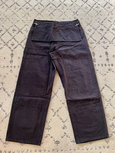Pre-owned Brain Dead Kids' Canvas Gardening Pants Washed Black