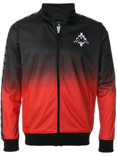 Marcelo Burlon County Of Milan Kappa Gradient Track Jacket In Black Red
