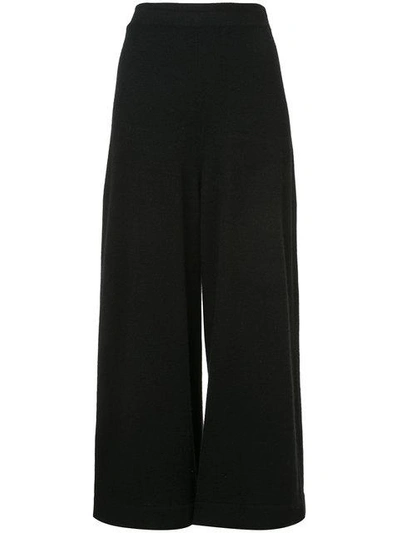 Rosetta Getty Cropped Knitted Trousers - Black