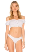 Chloe Rose Firefly Bikini Top In White