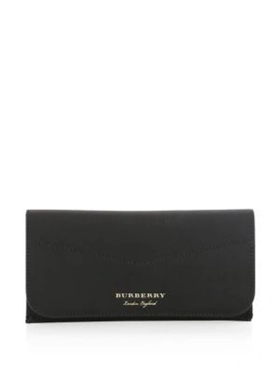 Burberry Classic Leather Clutch In Black