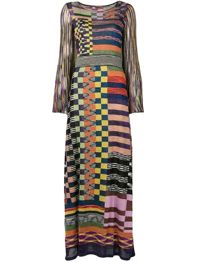 Missoni Metallic Stretch-knit Maxi Dress In Multicolour