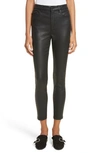 The Kooples Franky Mid-rise Faux Leather Pants In Black