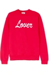 Double Trouble Gang Lover Embroidered Cotton-blend Jersey Sweatshirt In Red