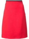 Gucci Silk And Wool-blend Mini Skirt In Red