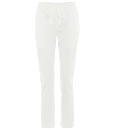 Y-3 Matte Cotton-blend Track Pants In White