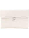 Alexander Mcqueen Skull Flap Clutch - Neutrals