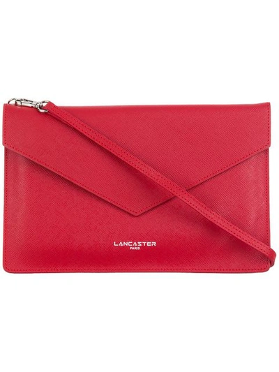 Lancaster Logo Stamp Clutch In Red