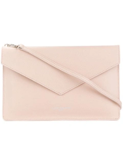 Lancaster Logo Stamp Clutch In Neutrals