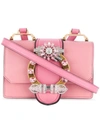Miu Miu Crystal-embellished Shoulder Bag In Pink