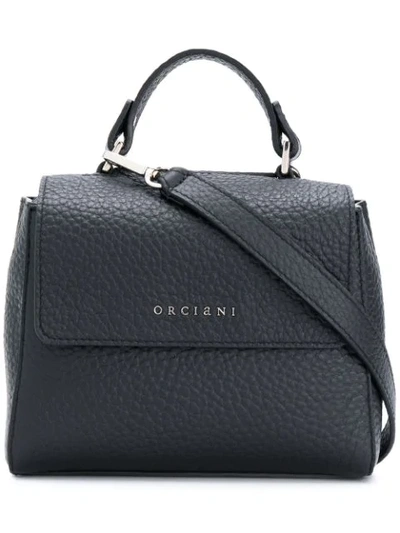 Orciani Logo Shoulder Bag In Black