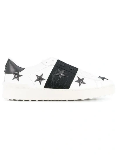 Valentino Garavani Leather Star Sneakers In Multi