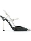 Prada Point-toe Leather Pumps In Black