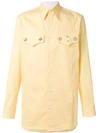 Calvin Klein 205w39nyc Straight Fit Saloon Shirt In Yellow