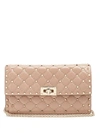 Valentino Garavani Valentino - Rockstud Spike Quilted Leather Clutch - Womens - Nude