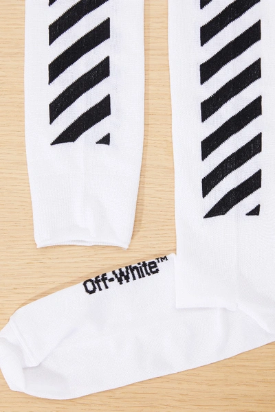 Off-white Off White C/o Virgil Abloh Women's White Diag Long Socks