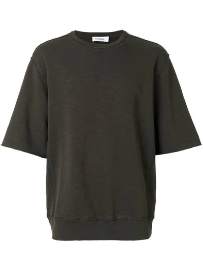 Jil Sander Short Sleeve Raw Stitch Sweatshirt