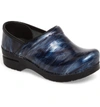 Dansko 'professional' Clog In Navy Crinkle Patent Leather