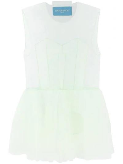 Viktor & Rolf Dress With Hole Short Dress In Green