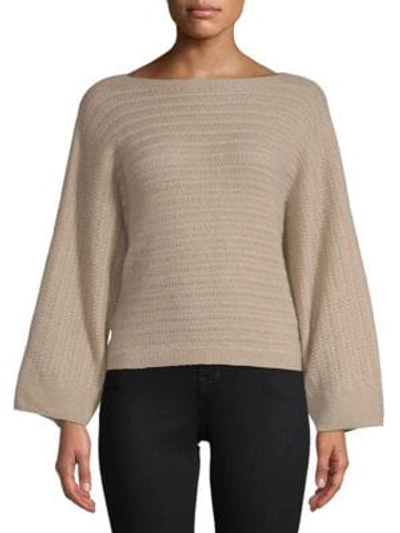 Ralph Lauren Cashmere Cape Sweater In Oatmeal Multi