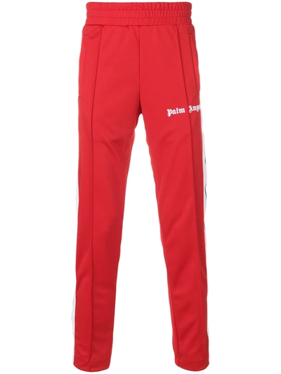 Palm Angels Side-striped Track Pants In Red
