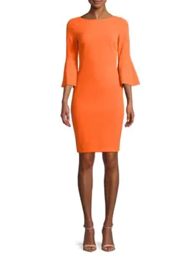 Calvin Klein Plus Size Bell-sleeve Sheath Dress In Ember