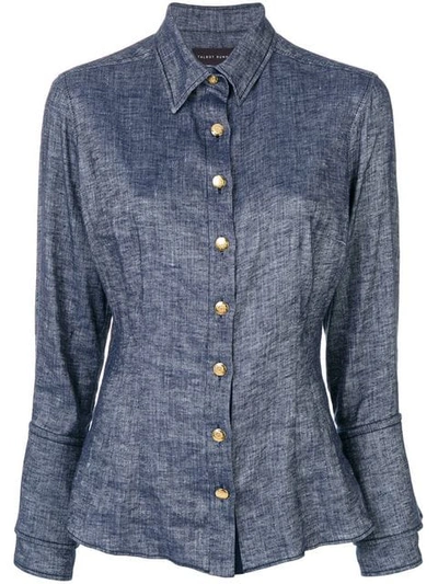 Talbot Runhof Buttoned Shirt In Blue