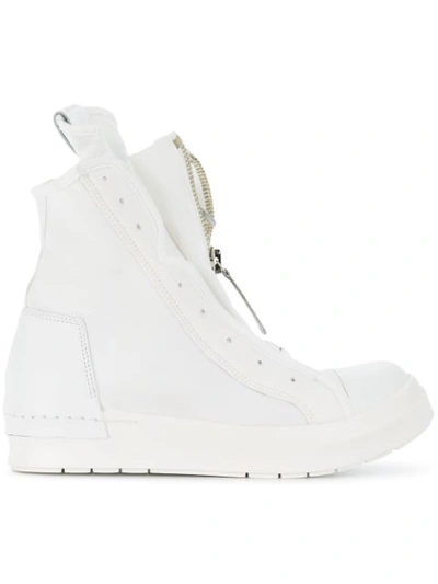 Cinzia Araia Zipped Hi-top Sneakers In White