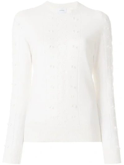 Barrie Pullover Mit Stickerei - Weiss In White