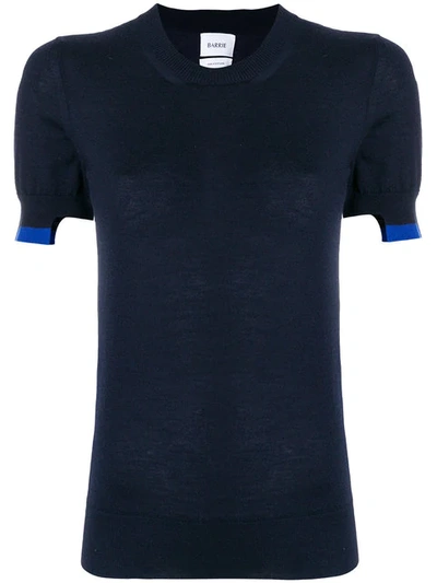 Barrie Cashmere Knitted T-shirt In Blue