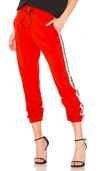 Msgm Side Stripe Track Pants In Red