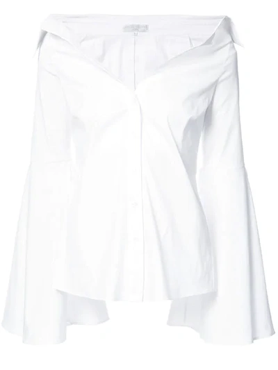 Caroline Constas Peplum Shirt In White