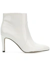 Bright White Patent Sheep Leather