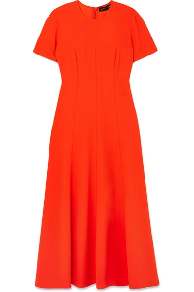 Proenza Schouler Round Neck Stretch-crepe Dress In Bright Orange