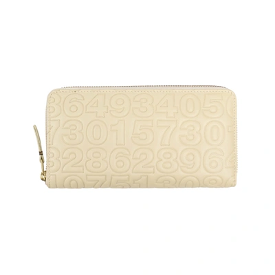 Pre-owned Comme Des Garçons Nib  Ivory Leather No. Embossed Wallet $375
