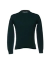 Zanone Sweaters In Dark Green
