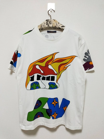 Louis Vuitton Louis Vuitton White Burning House T-Shirt