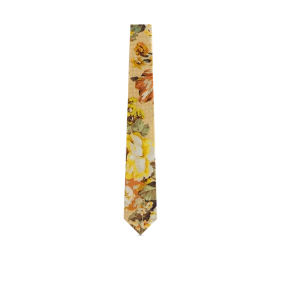 Pre-owned Louis Vuitton Lv Bouquet Tie In Yellow