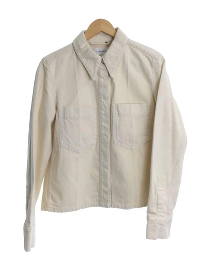 Pre-owned Lemaire Ss20 Boxy Denim Shirt Jacket In Beige