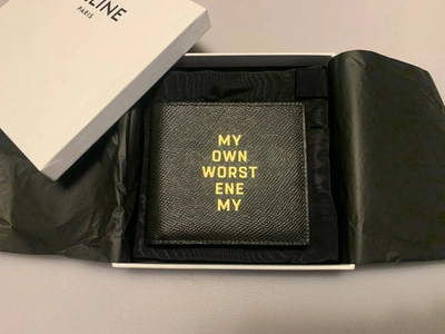 Pre-owned Celine X Hedi Slimane Ss'20 Wallet Bifold In Black