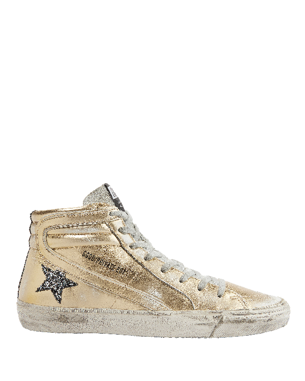 golden goose gold high tops