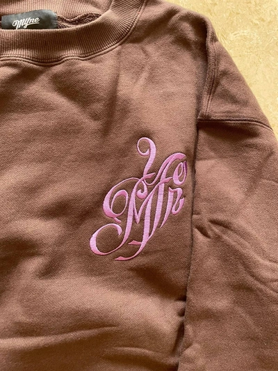 Pre-owned Miharayasuhiro Embroidered Sweatshirt M In Brown