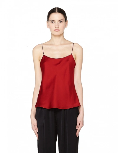 The Row Biggins Matte Silk-satin Camisole In Red