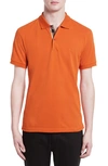 Burberry Pique Polo In Clementine