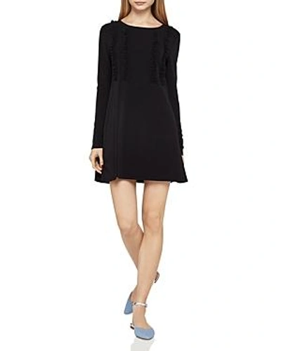 Bcbgeneration Ruffled A-line Dress In Black