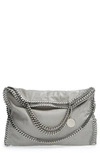 Stella Mccartney Falabella Shaggy Deer Faux Leather Foldover Tote In Light Grey