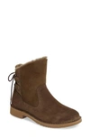 Ugg Naiyah Lace-back Genuine Shearling Boot In Spruce Nubuck Leather